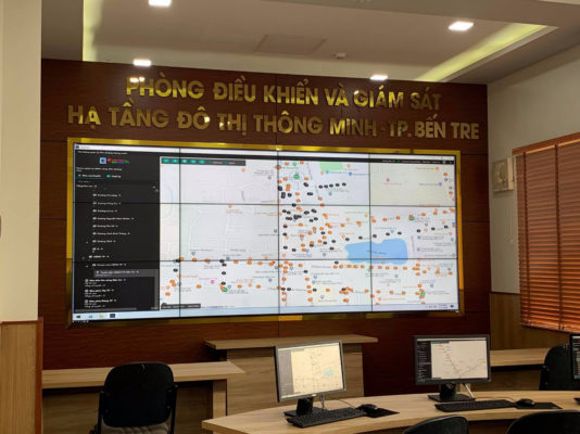 Ứng dụng màn hình ghép giám sát hạ tầng đô thị thông minh TP. Bến Tre